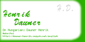 henrik dauner business card